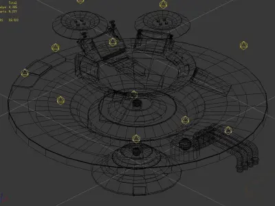 Space Ship - Ground Small Objects 03 3D model