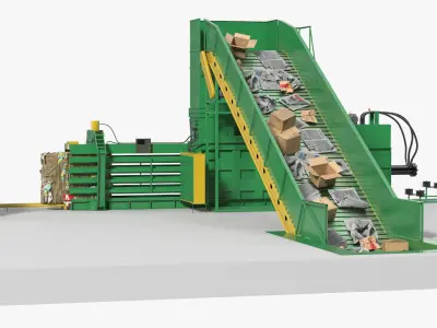  Hydraulic Baler Machine with Garbage 