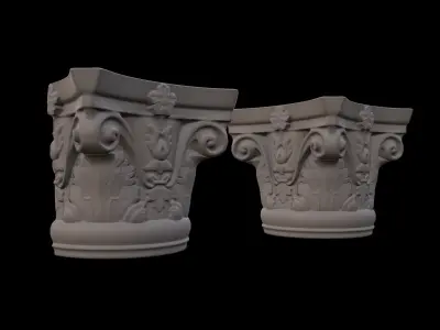 OracDecor K1121 and K1122 Columns Low-poly 3D model