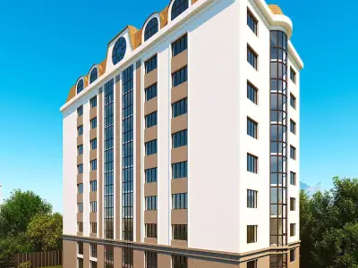 Living and Office building 3D model