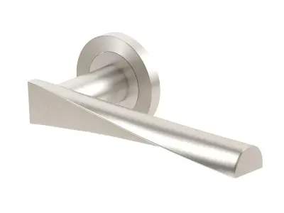 Eurospec Brema Satin Stainless Steel Door Handle Low-poly 3D model
