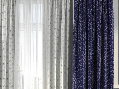 Curtain Set 242 3D model
