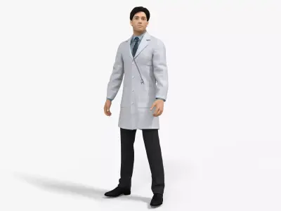 Doctor Rigged Low-poly 3D model