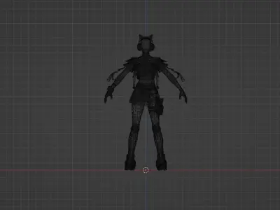 Feria Shen - Cyberkitty - Naraka Low-poly 3D model