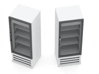 Display Refrigerator with Swing Glass Door 3D model