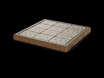 Table games Tic Tac Toe Game Low-poly 3D model