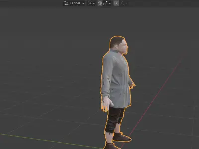 Farmer Rigged Free 3D model