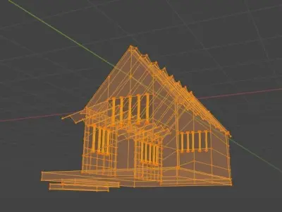 South Asian Village Type House Low-poly 3D model