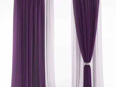 Curtain 3D model 302 Low-poly 3D model