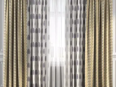 Curtain Set 224 3D model