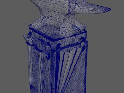 3d practice anvil Low-poly 3D model