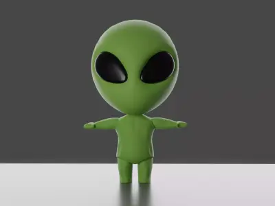 Alien Low-poly 3D model shop