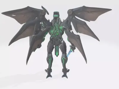 robot alien 2 3D model