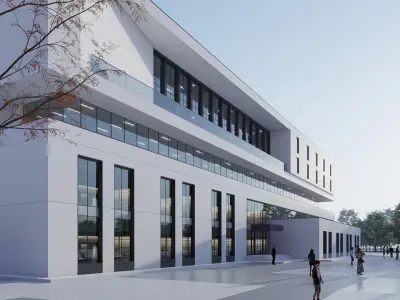 Civic Building Low-poly 3D model