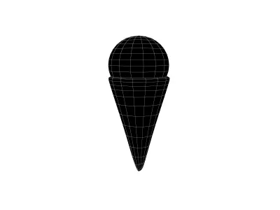 Ice Cream Cone v2 001 Low-poly 3D model