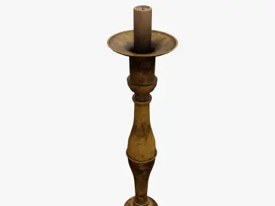Candle Holder Low-poly 3D model 10