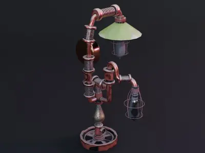 Fantastic Light High Poly 3d Model  Low-poly 3D model