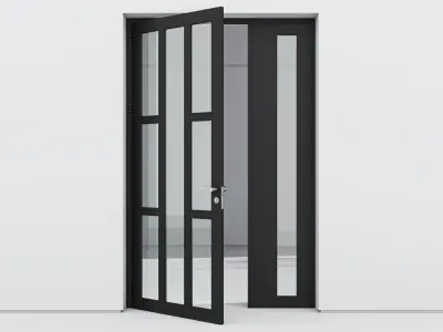 Aluminium door 201 3D model