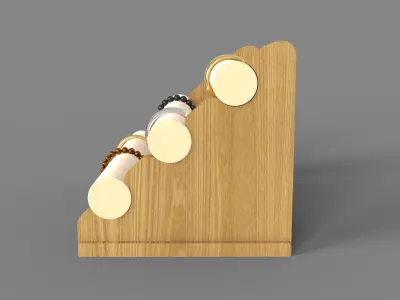 Bamboo Bracelet Display 3D model