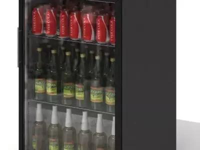 Black Beverage Chiller 3D model