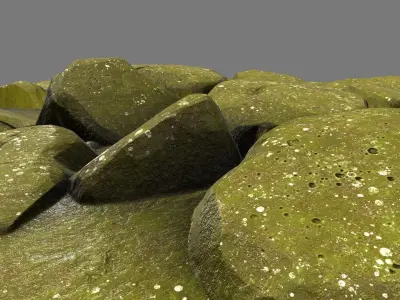 floor rock 1 Low-poly 3D model