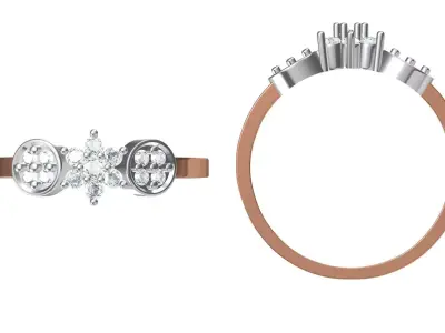 Light Weight Wedding Engagement Women Ring STL JCD Details 3D print model