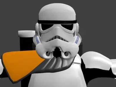 Sandtrooper - Stormtrooper - Video Game Animation Model Low-poly 3D model