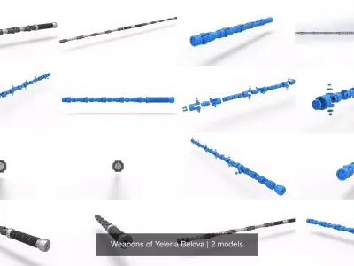 Weapons of Yelena Belova 3D Model Pack