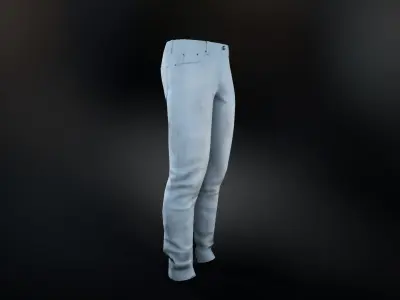 Light Blue Jeans Low-poly 3D model