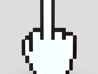 Cursor Hand 6 Low-poly 3D model