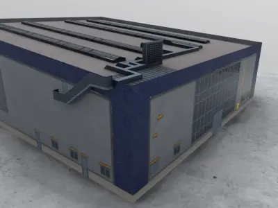 LBSF Hangar 2 Low-poly 3D model