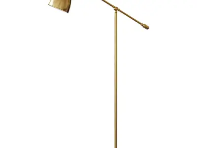BAROMETER Floor reading luminaire brass 3D model