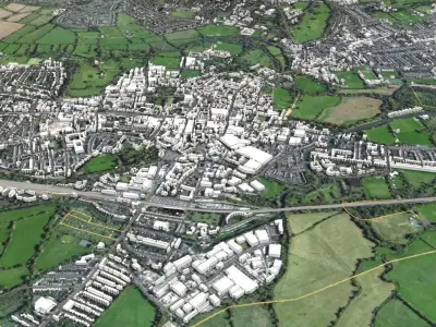 Cityscape Oxford United Kingdom 3D model