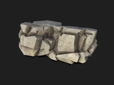 Mountain cliff Rocks - 3D Models PBR Pack 02 Low-poly 3D model