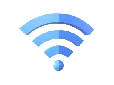 Wifi Symbol v2 001 Low-poly 3D model