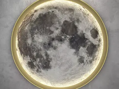 Moon light panel Free low-poly 3D model