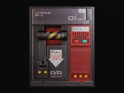 Lock Door - Game Ready PBR Low-poly 3D model