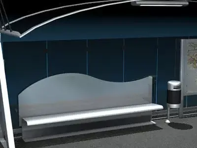 Bus stop collection 3D model