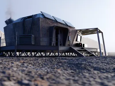 Scifi Cabin Nomad Style Building 3D model