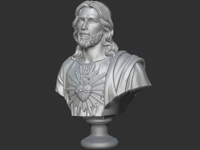 Jesus Bust Head 3D print model