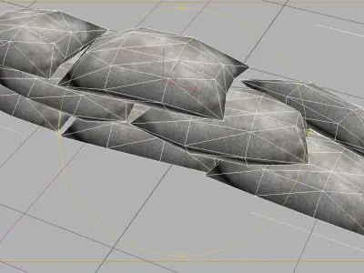 Bags barricade Free low-poly 3D model