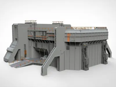 sci-fi architecture 5 3D model