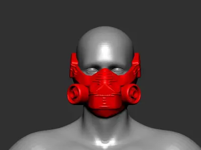 Gas mask helmet 3d model scifi sculpt 3D model