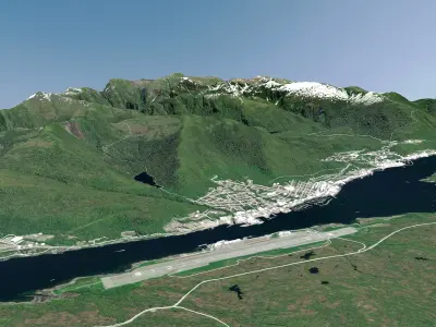 Cityscape Ketchikan  Alaska USA 3D model