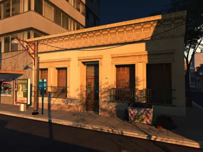 ANCIENT HOUSE OF BUENOS AIRES Low-poly 3D model