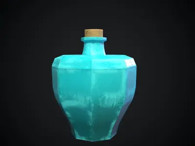 Bottle of potion Collection Low-poly 3D model