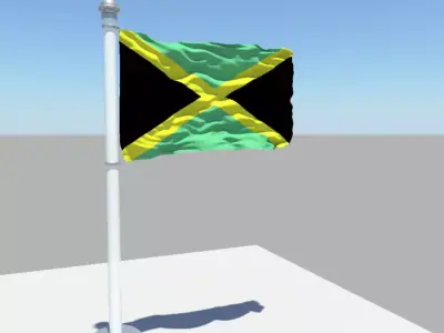 Jamaica flag 3D model