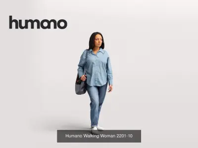 Humano 6-Pack - WALKING PEOPLE - 6x 3D models B