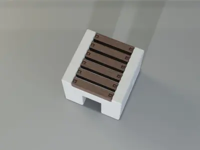 Concrete Bench - Type 3A short 3D model