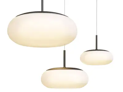 BELLEZA Oval Elegant Living Room pendant light Low-poly 3D model